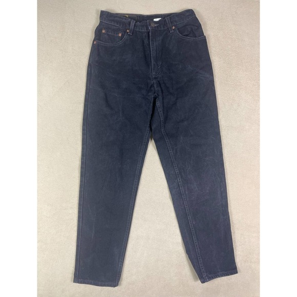Levi's 550 Womens Junior 11 Vintage‎ Relaxed Fit Tapered Leg Jeans Black Denim - Picture 1 of 12